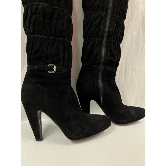 Prada Black Suede Boots size 39 - Picture 3 of 9